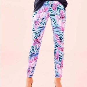 Lilly pulitzer kelly kint skinny ankle printed pant Size 2